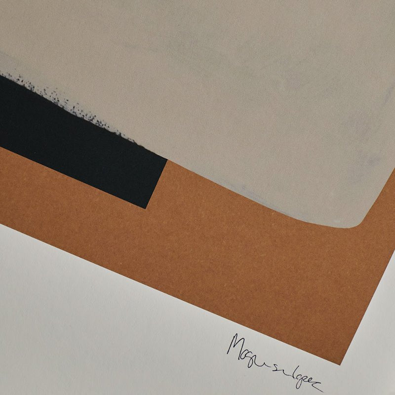 Print - Beige on 2 Black von Berit Mogensen Lopez