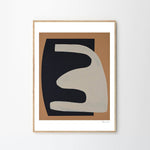 Print - Beige on 2 Black von Berit Mogensen Lopez
