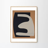 Print - Beige on 2 Black von Berit Mogensen Lopez