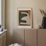 Print - Beige on 2 Black von Berit Mogensen Lopez