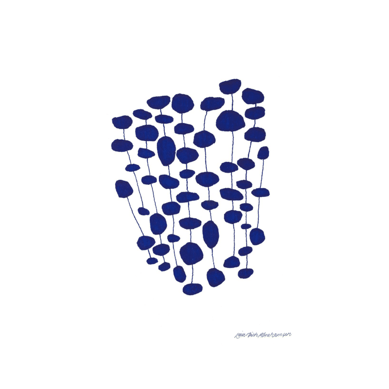 Print - Blue Pearl Forest von Leise Dich Abrahamsen