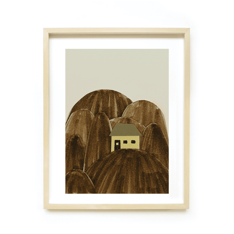 Print - Mountain Cabin A3 von Ted & Tone