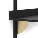 Regal - Sector Desk black ash/brass von Ferm Living