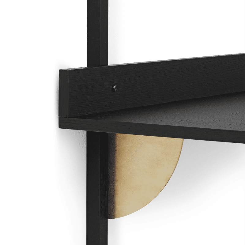 Regal - Sector Desk black ash/brass von Ferm Living
