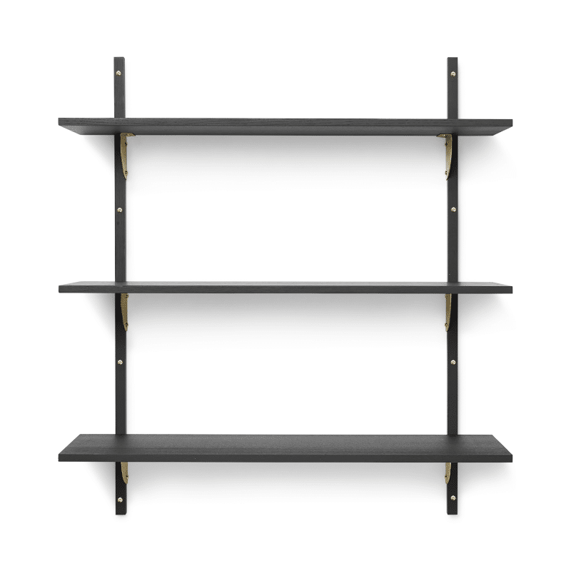 Regal - Sector triple/wide black ash/brass von Ferm Living