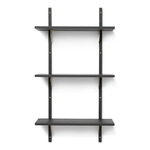 Regal - Sector triple/narrow black ash/brass von Ferm Living