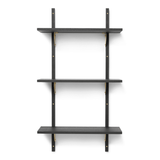 Regal - Sector triple/narrow black ash/brass von Ferm Living