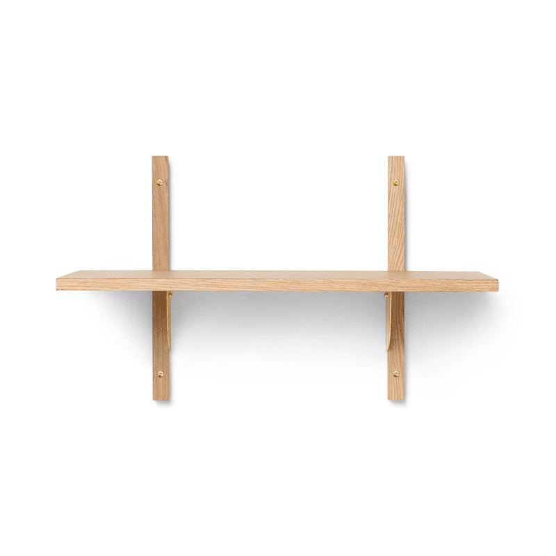 Regal - Sector single/narrow natural oak/brass von Ferm Living