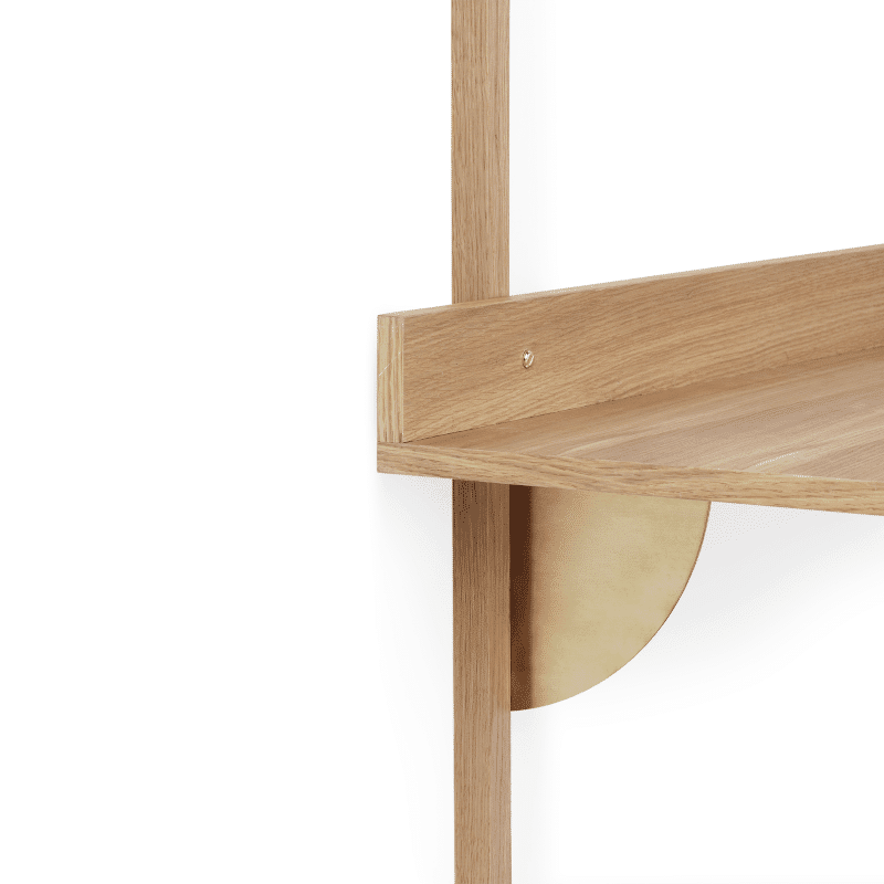 Regal - Sector Desk natural oak/brass von Ferm Living