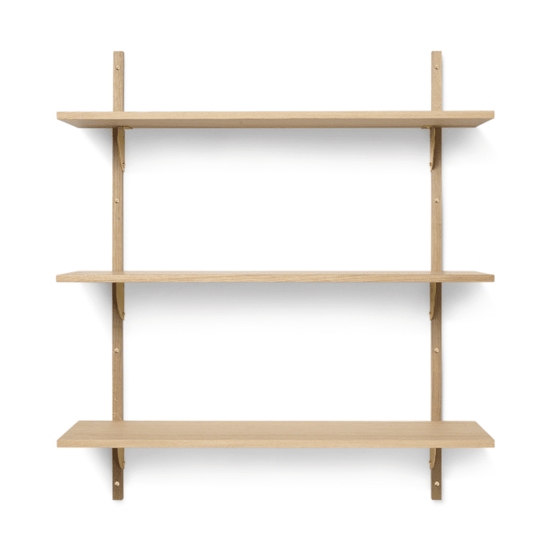 Regal - Sector triple/wide natural oak/brass von Ferm Living
