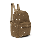 Rucksack midi - Braun/Teddy Hearts mit Vordertasche von Studio Noos