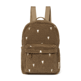 Rucksack midi - Braun/Teddy Hearts mit Vordertasche von Studio Noos