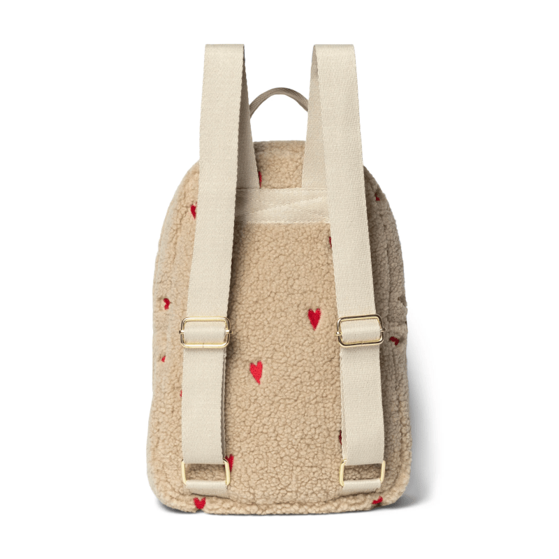 Rucksack mini - Teddy ecru hearts von Studio Noos