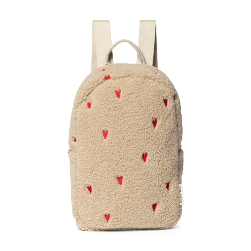 Rucksack mini - Teddy ecru hearts von Studio Noos