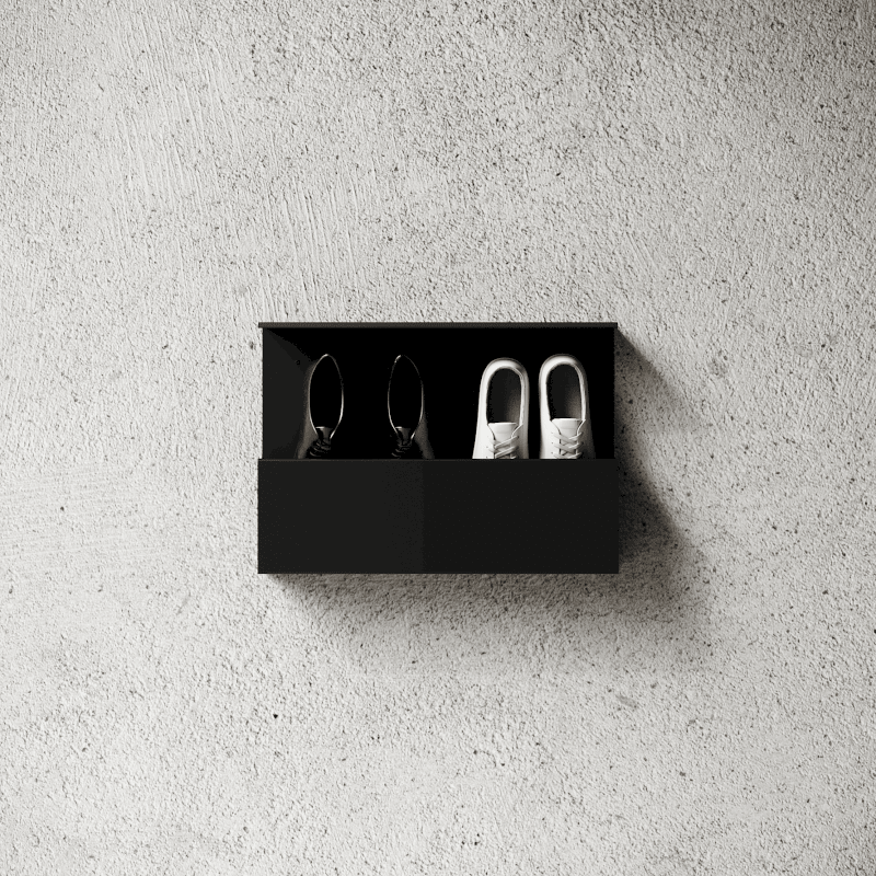 Schuhregal - Box small schwarz von Nichba