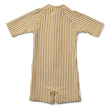 Schwimmanzug - Max seersucker golden caramel/white von Liewood