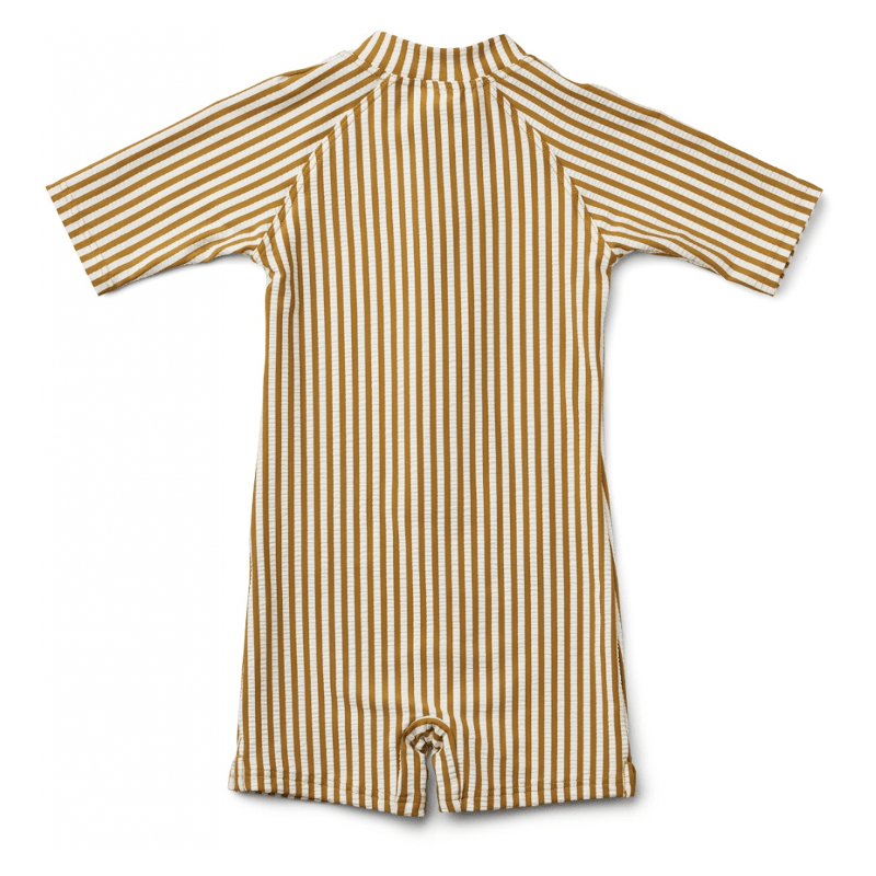 Schwimmanzug - Max seersucker golden caramel/white von Liewood