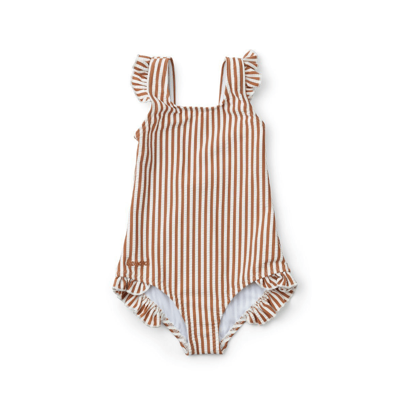 Schwimmanzug - TANNA stripe tuscany rose seersucker von Liewood