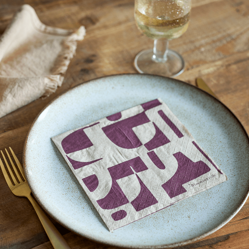 Serviette - Olica braun/natur von Bloomingville