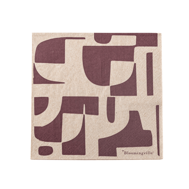 Serviette - Olica braun/natur von Bloomingville