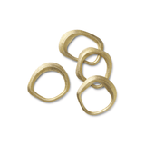 Serviettenring - Flow brass 4er Set von Ferm Living