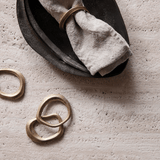 Serviettenring - Flow brass 4er Set von Ferm Living