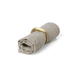 Serviettenring - Flow brass 4er Set von Ferm Living