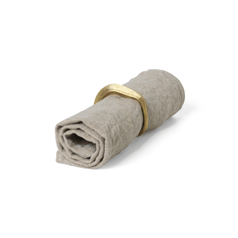 Serviettenring - Flow brass 4er Set von Ferm Living
