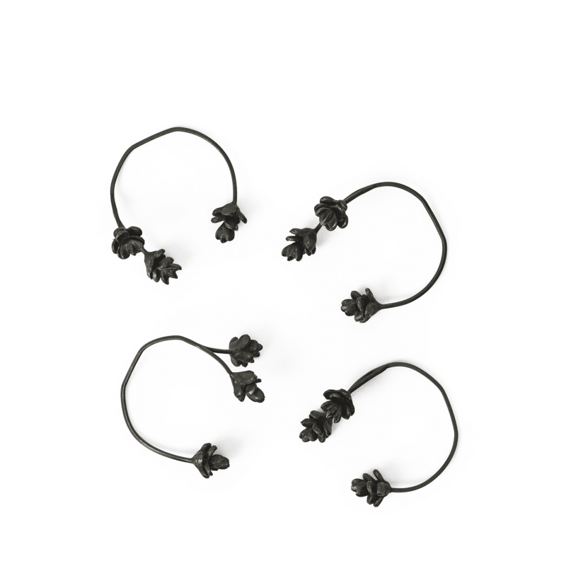 Serviettenring – Forest black 4er Set von Ferm Living