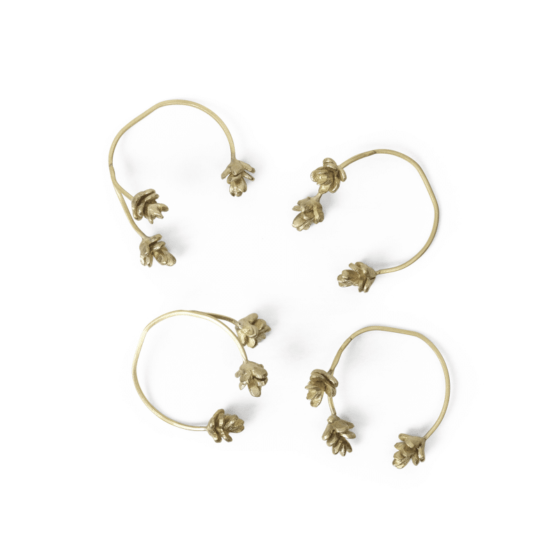 Serviettenring – Forest brass 4er Set von Ferm Living