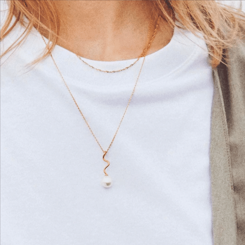 Singapore Necklace gold S von Pernille Corydon