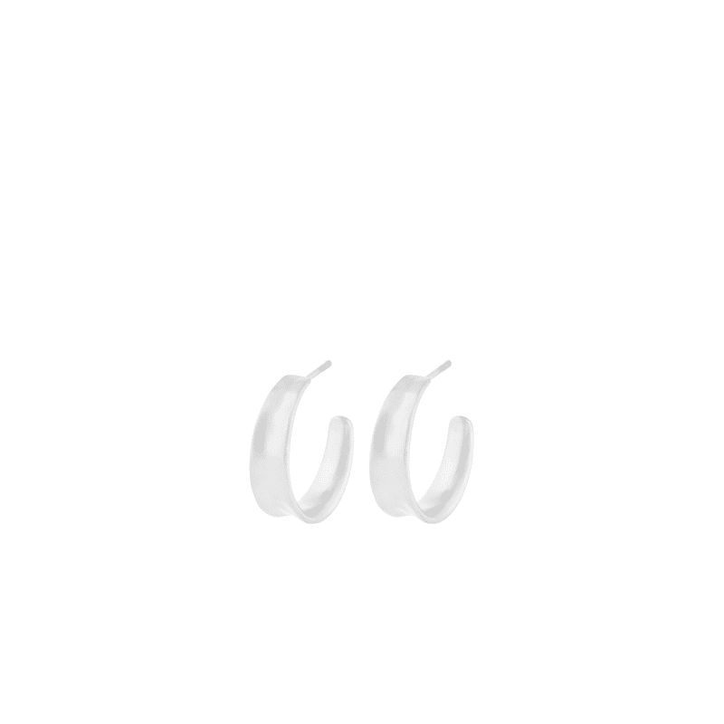 Small Saga Earrings silber von Pernille Corydon