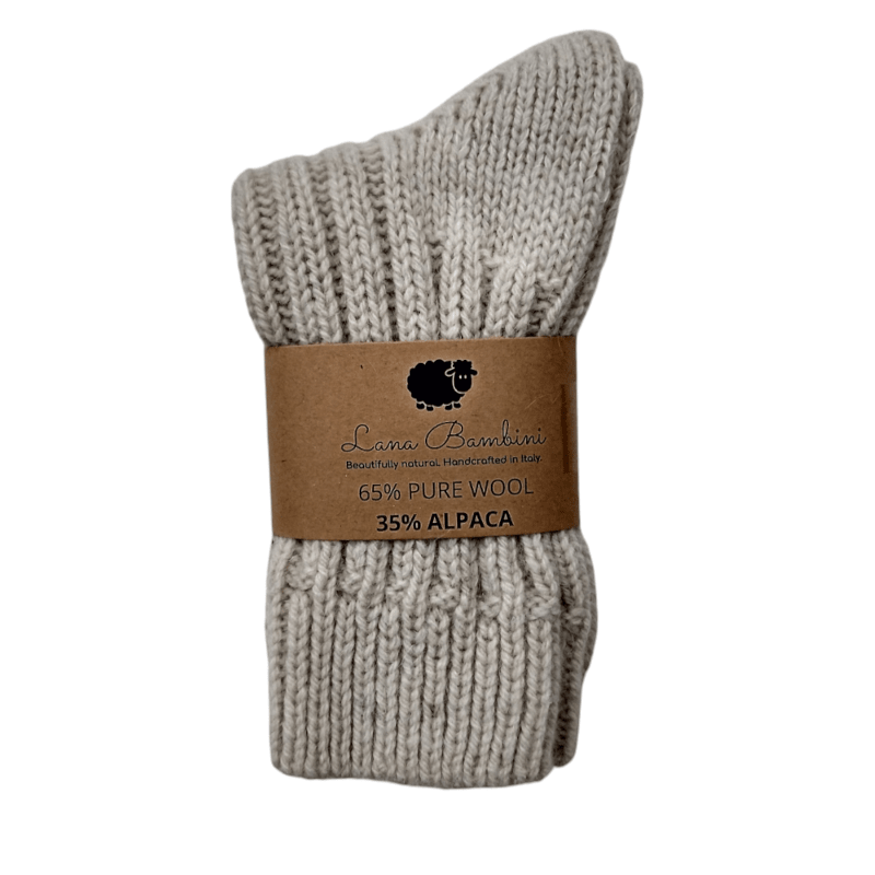 Socken - Maria Wolle/Alpaka natur von Lana Bambini