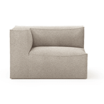 Sofa – Catena Armrest Left L | Confetti Bouclé light grey von Ferm Living