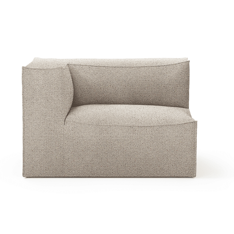 Sofa – Catena Armrest Left L | Confetti Bouclé light grey von Ferm Living