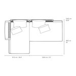 Sofa Outdoor - EOOS 2-Seater mit Chaise Lounge & Open End von Carl Hansen