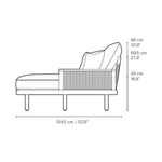 Sofa Outdoor - EOOS 2-Seater mit Chaise Lounge & Open End von Carl Hansen