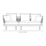 Sofa Outdoor - EOOS 3-Seater mit Chaise Lounge von Carl Hansen