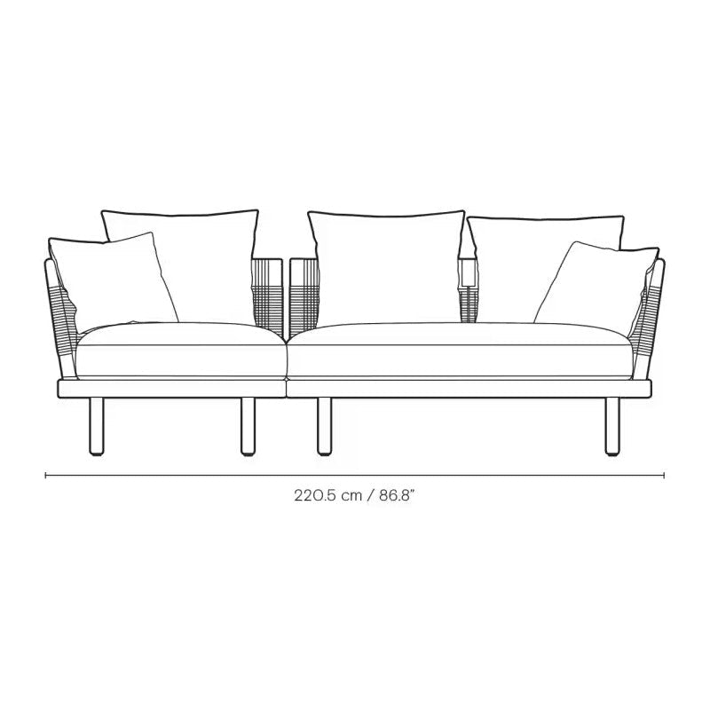 Sofa Outdoor - EOOS 3-Seater mit Chaise Lounge von Carl Hansen