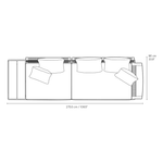 Sofa Outdoor - EOOS 3-Seater mit Sidetable von Carl Hansen