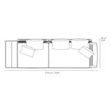 Sofa Outdoor - EOOS 3-Seater mit Sidetable von Carl Hansen