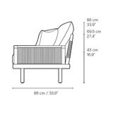 Sofa Outdoor - EOOS 3-Seater mit Sidetable von Carl Hansen