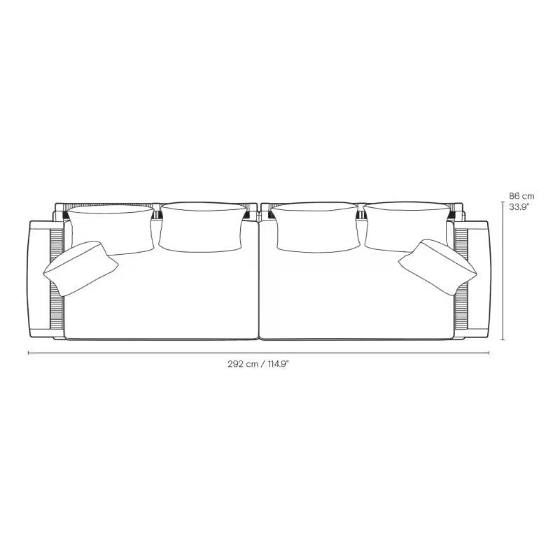 Sofa Outdoor - EOOS 4-Seater von Carl Hansen