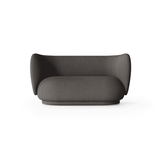 Sofa - Rico 2 Bouclé warm dark grey von Ferm Living