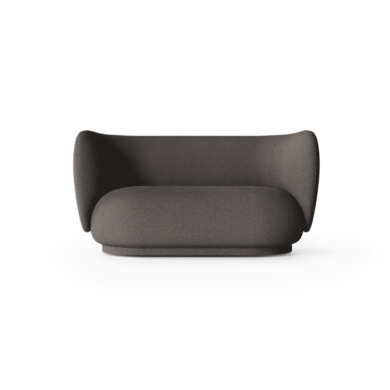 Sofa - Rico 2 Bouclé warm dark grey von Ferm Living
