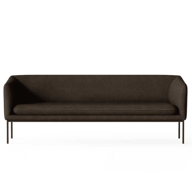 Sofa - Turn 3 Black Hallingdal dark brown von Ferm Living