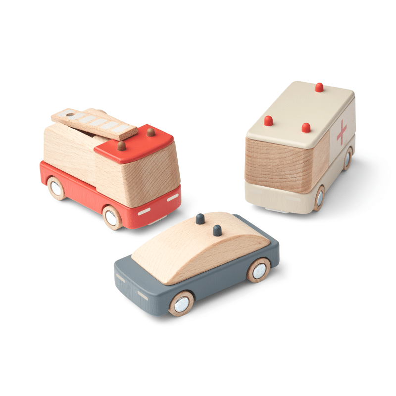 Spielauto - Village emergency faune green mix 3er Set von Liewood
