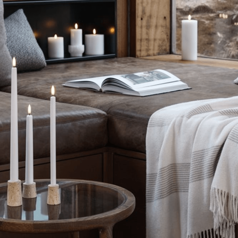 Stabkerzen - LED Beige 2er Set 2.3 x 32 von Uyuni