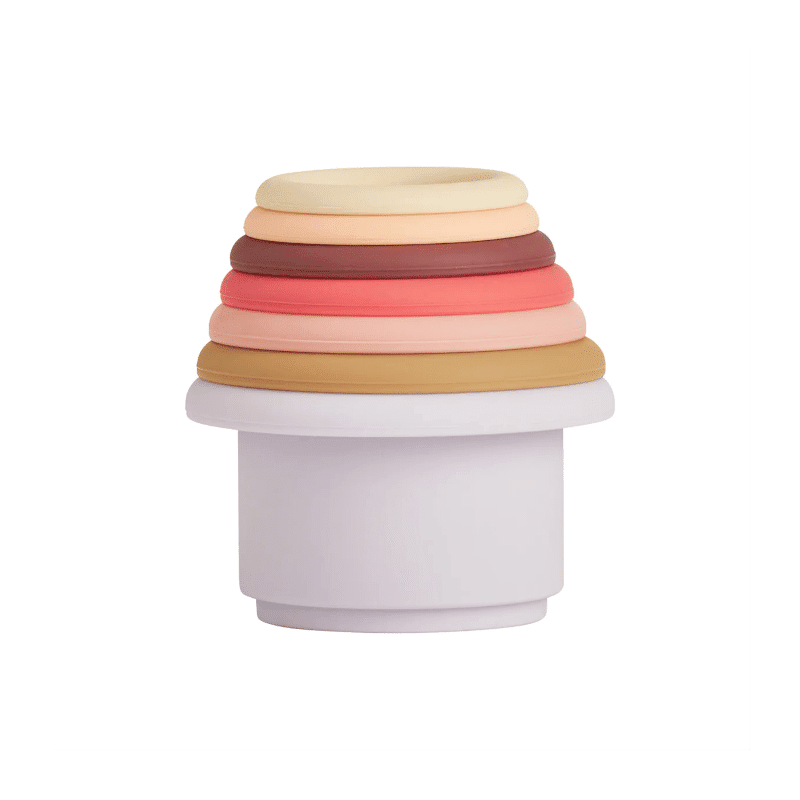 Stapelbecher – Tawa kirschrot/beige von OYOY