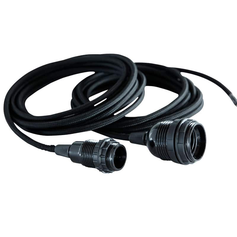Stoffkabel mit Fassung - schwarz klein von house doctor